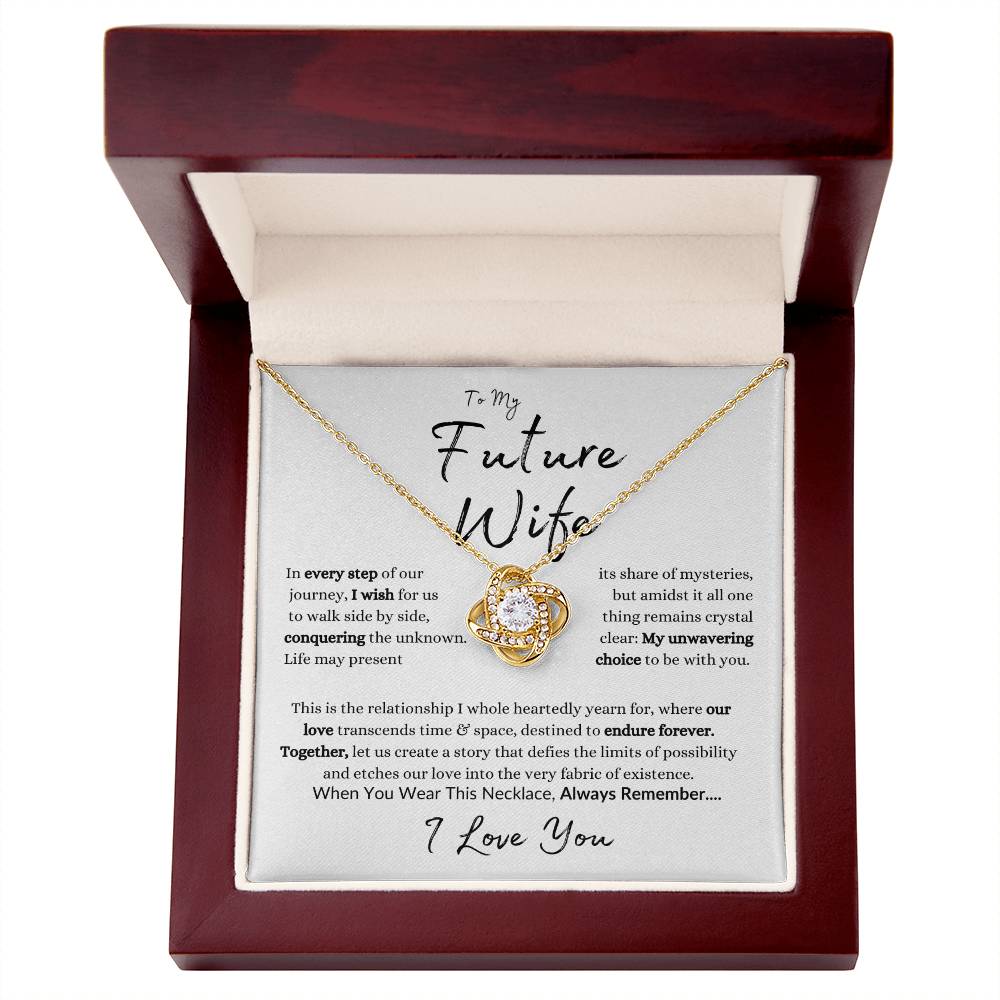 To My Future Wife | When You Wear This Necklace | Love Knot Necklace