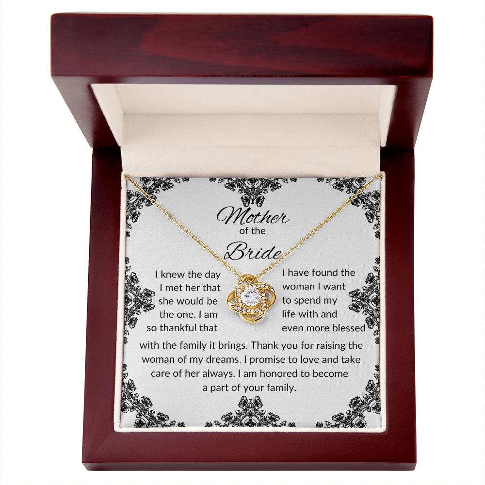 To Mother of the Bride | I Knew The Day | Love Knot Necklace