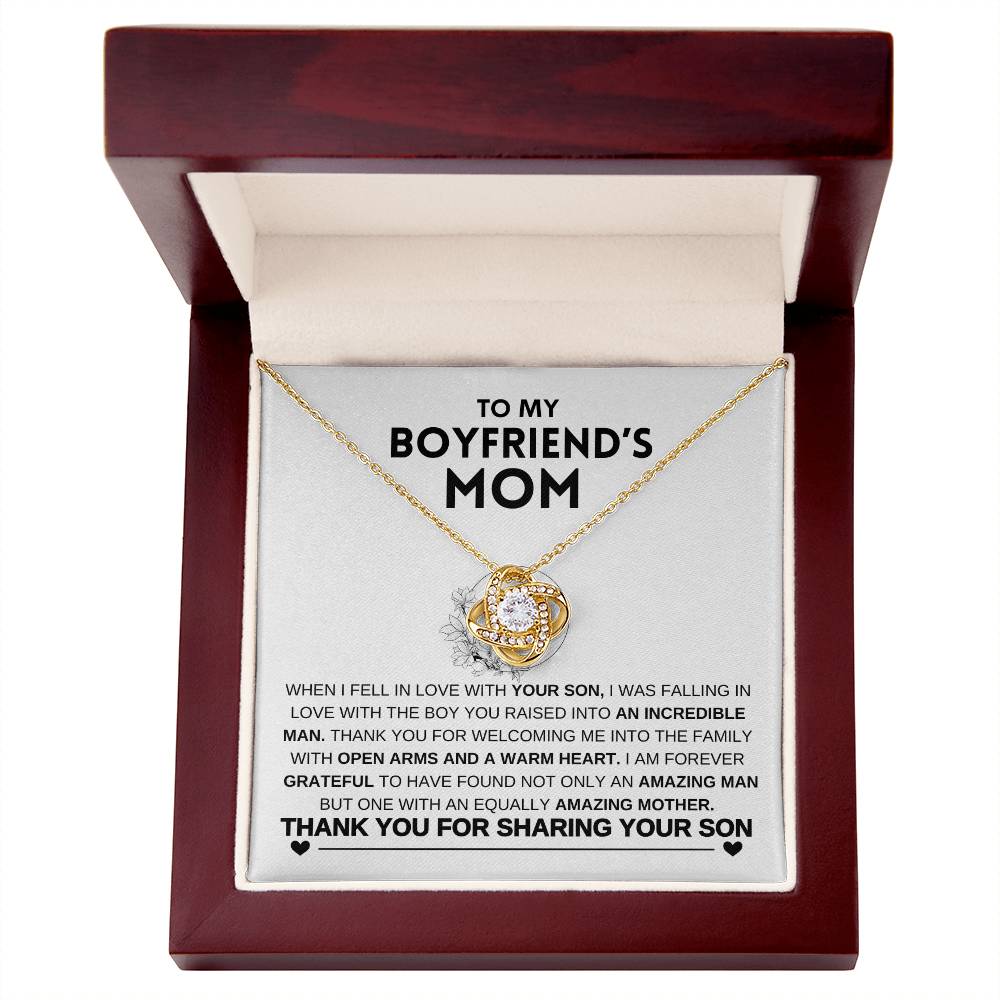 To My Boyfriend's Mom | When I Fell In Love With Your Son | Love Knot Necklace