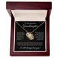 To My Beautiful Granddaughter | Someday When The Pages Gold | Love Knot Necklace