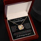 To My Beautiful Granddaughter | Someday When The Pages in Pink | Love Knot Necklace