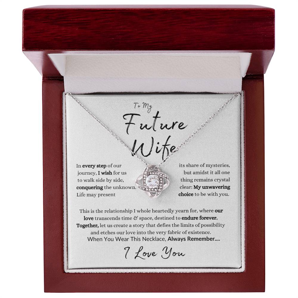 To My Future Wife | When You Wear This Necklace | Love Knot Necklace