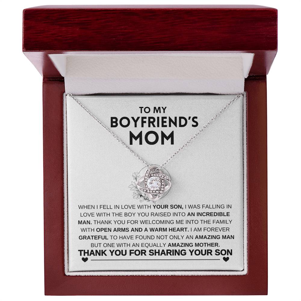 To My Boyfriend's Mom | When I Fell In Love With Your Son | Love Knot Necklace