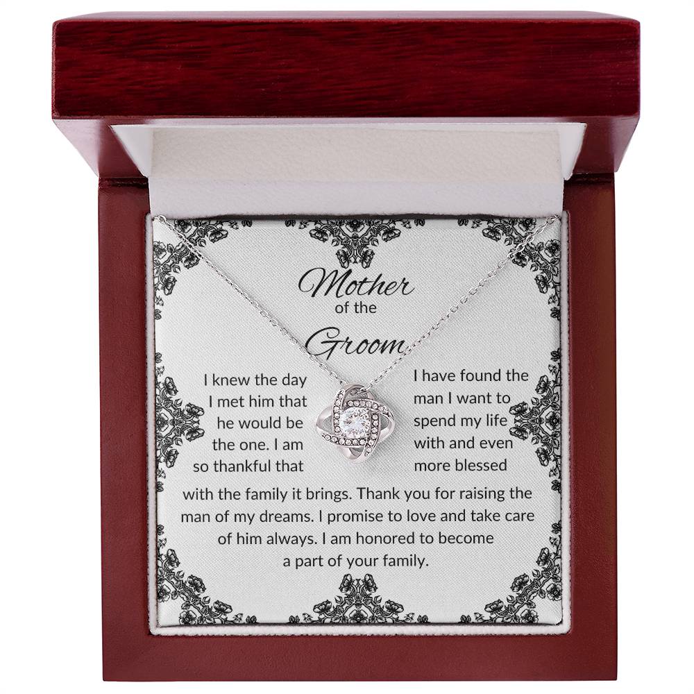 To Mother of the Groom | I Knew The Day | Love Knot Necklace