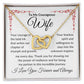 To My Courageous Wife | Your Courage is Bold Ink | Interlocking Hearts Necklace