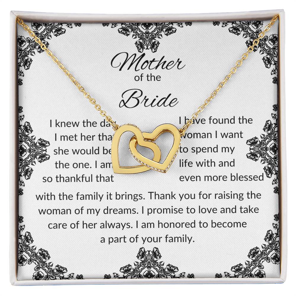 To Mother of the Bride | I Knew The Day | Interlocking Hearts Necklace