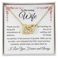 To My Loving Wife | Thank You Patience | Interlocking Hearts Necklace