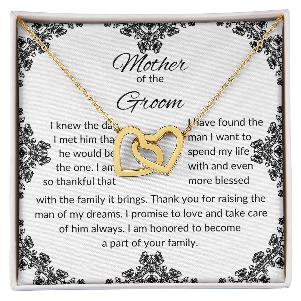 To Mother of the Groom | I Knew The Day | Interlocking Hearts Necklace