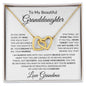 To My Beautiful Granddaughter | As You Grow Older | Interlocking Hearts Necklace