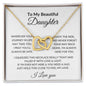 To My Daughter | Wherever Your Journey | Interlocking Hearts Necklace