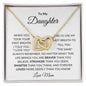 To My Daughter | When You Took Your First Breath | Interlocking Hearts Necklace
