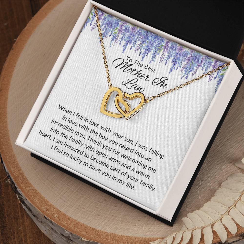 To Best Mother In Law From Her | When I Fell In Love | Interlocking Hearts Necklace