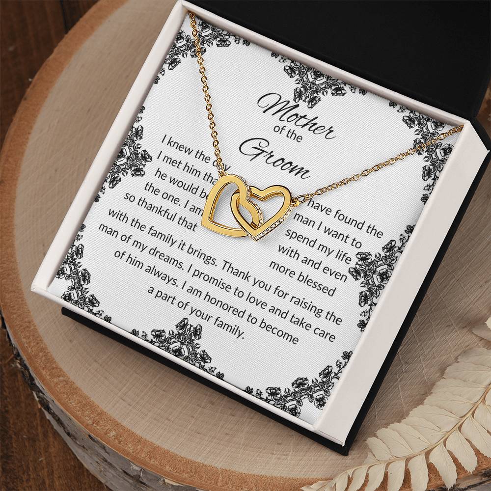 To Mother of the Groom | I Knew The Day | Interlocking Hearts Necklace