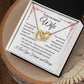 To My Courageous Wife | Your Courage is Bold Ink | Interlocking Hearts Necklace