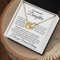 To My Beautiful Daughter | My Heart Is Full of Pride | Interlocking Hearts Necklace