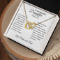 To Daughter on Wedding Day From Parents | As I Watch You Step | Interlocking Hearts Necklace