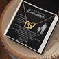 To My Daughter | Whenever You Feel Overwhelmed Remember Love Dad | Interlocking Hearts Necklace