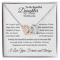 To Daughter on Wedding Day | As I Watch You Step | Interlocking Hearts Necklace