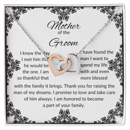 To Mother of the Groom | I Knew The Day | Interlocking Hearts Necklace