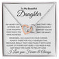 To My Beautiful Daughter | My Heart Is Full of Pride | Interlocking Hearts Necklace