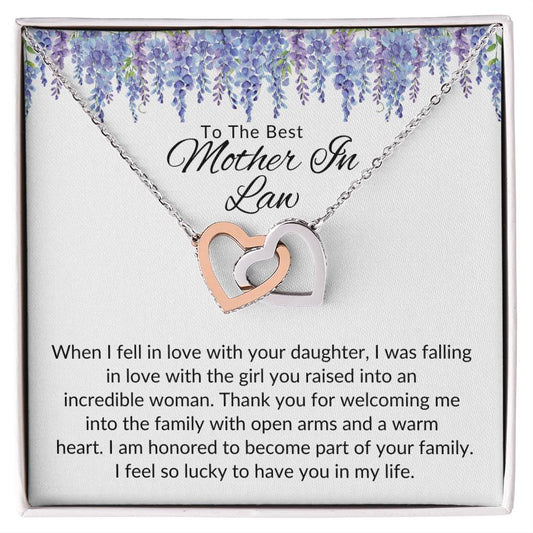 To Best Mother In Law From Him | When I Fell In Love | Interlocking Hearts Necklace