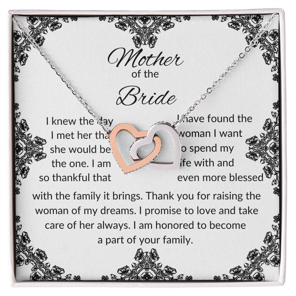 To Mother of the Bride | I Knew The Day | Interlocking Hearts Necklace