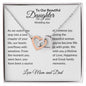 To Daughter on Wedding Day From Parents | As I Watch You Step | Interlocking Hearts Necklace