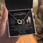 To My Daughter | Whenever You Feel Overwhelmed Remember Love Dad | Interlocking Hearts Necklace