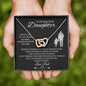 To My Daughter | Whenever You Feel Overwhelmed Remember Love Dad | Interlocking Hearts Necklace