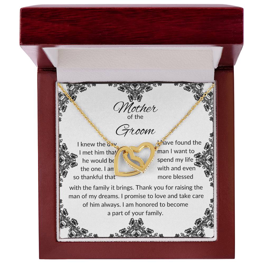 To Mother of the Groom | I Knew The Day | Interlocking Hearts Necklace