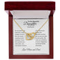 To Daughter on Wedding Day From Parents | As I Watch You Step | Interlocking Hearts Necklace