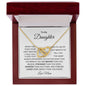 To My Daughter | When You Took Your First Breath | Interlocking Hearts Necklace