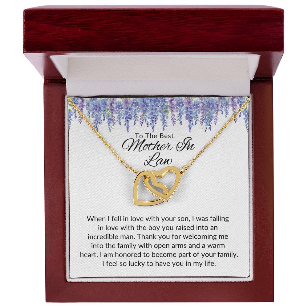 To Best Mother In Law From Her | When I Fell In Love | Interlocking Hearts Necklace