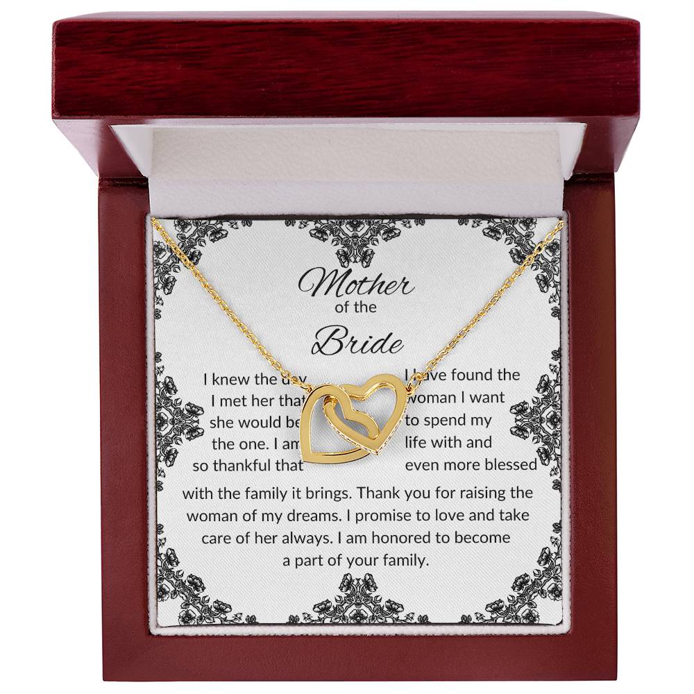 To Mother of the Bride | I Knew The Day | Interlocking Hearts Necklace