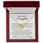 To My Beautiful Daughter | My Heart Is Full of Pride | Interlocking Hearts Necklace