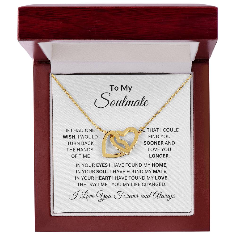 To My Soulmate | If I Had One Wish | Interlocking Hearts Necklace