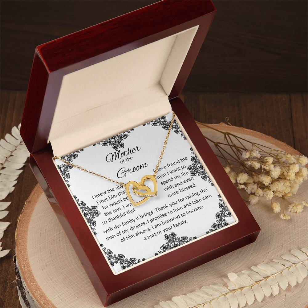 To Mother of the Groom | I Knew The Day | Interlocking Hearts Necklace