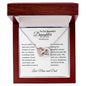 To Daughter on Wedding Day From Parents | As I Watch You Step | Interlocking Hearts Necklace