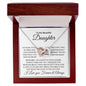 To My Beautiful Daughter | My Heart Is Full of Pride | Interlocking Hearts Necklace