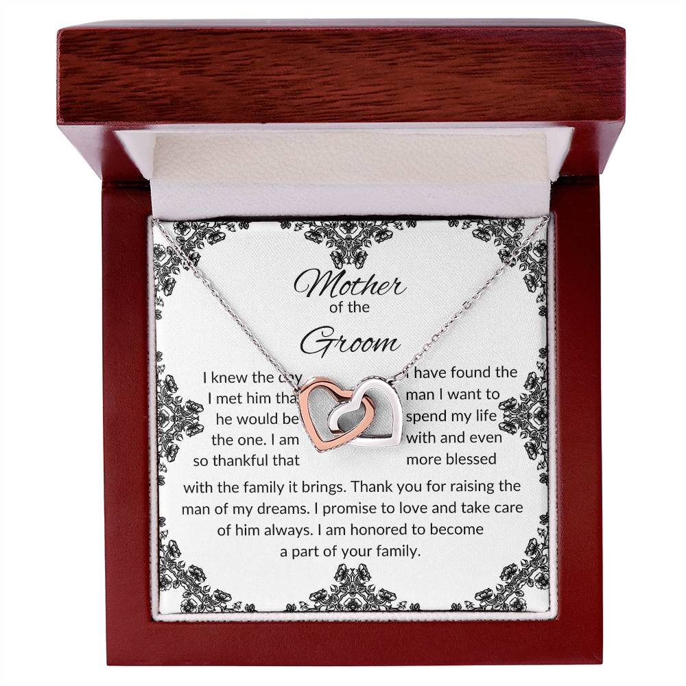 To Mother of the Groom | I Knew The Day | Interlocking Hearts Necklace