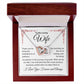 To My Loving Wife | Thank You Patience | Interlocking Hearts Necklace