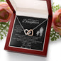 To My Daughter | Whenever You Feel Overwhelmed Remember Love Dad | Interlocking Hearts Necklace
