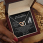 To My Daughter | Whenever You Feel Overwhelmed Remember Love Dad | Interlocking Hearts Necklace
