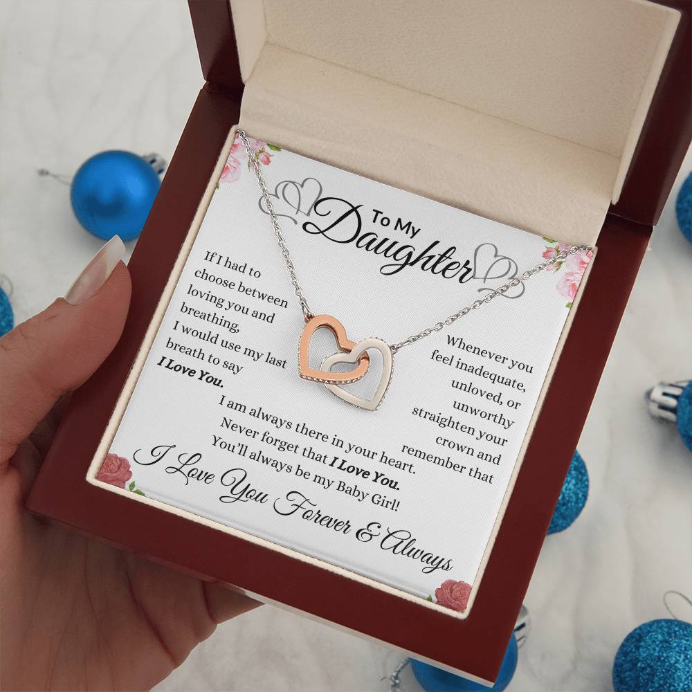 To My Daughter | If I Had to Choose | Interlocking Heart Necklace