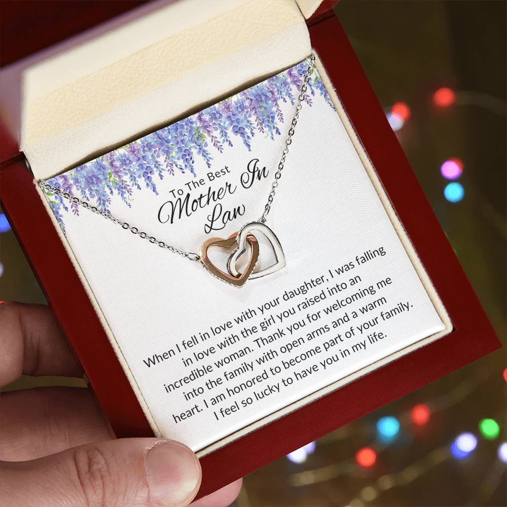 To Best Mother In Law From Him | When I Fell In Love | Interlocking Hearts Necklace