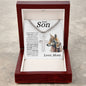 To My Son Never Forget That I Love You Wolves | Artisan Cross Necklace