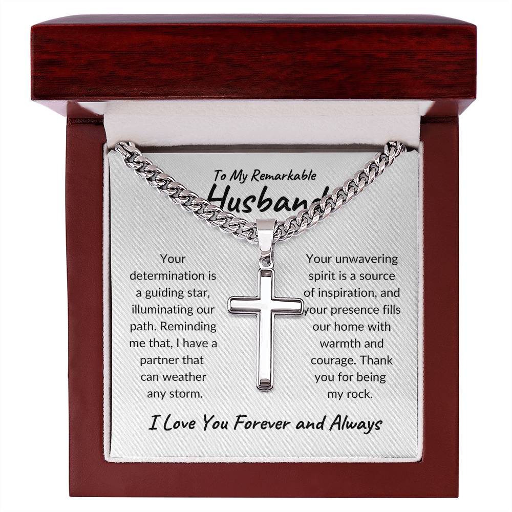 To My Remarkable Husband | Your Determination | Artisan Cross Chain