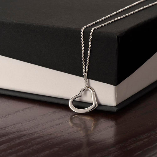 Delicate Heart Necklace Without Message Card