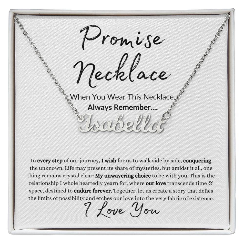 Custom Promise Necklace | When You Wear This Necklace | Custom Name Necklace