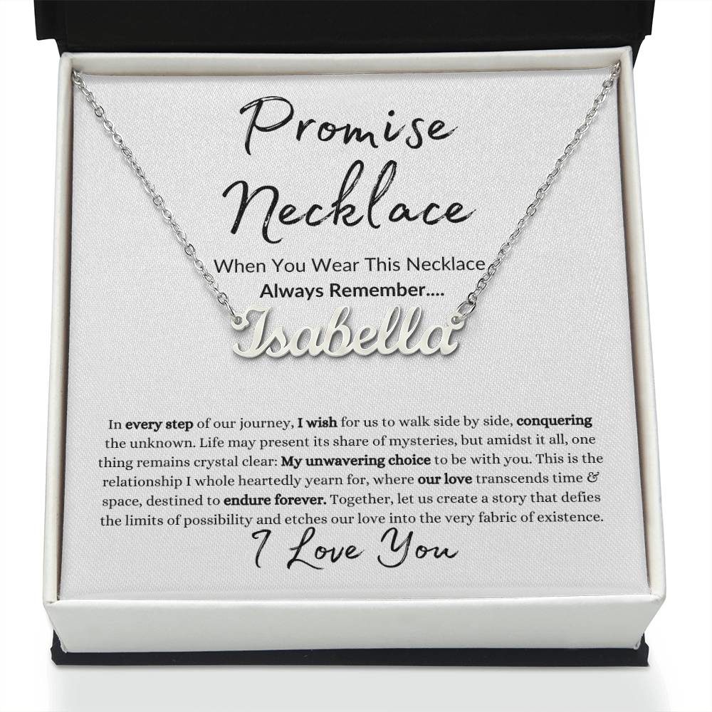 Custom Promise Necklace | When You Wear This Necklace | Custom Name Necklace